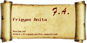 Frigyes Anita névjegykártya